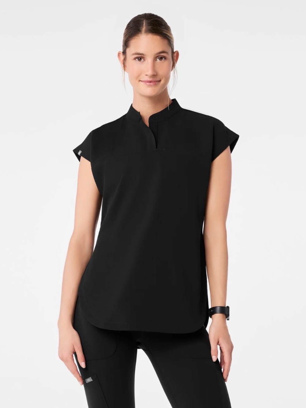 Figs Women's Rafaela Scrub Top in Black